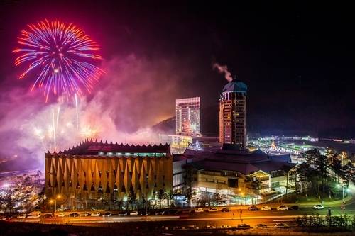 ▲ 강원랜드 불꽃놀이 전경 [강원랜드 제공]