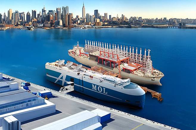 미쓰이OSK라인즈(MOL) 등이 추진하고 있는 플로팅 데이터센터 이미지/사진=MOL