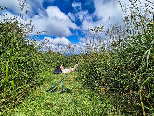 곰직이산 정상 부근에 쉬어가기 좋은 공간이 있다. 한 숨 돌리고 가기 딱이다.