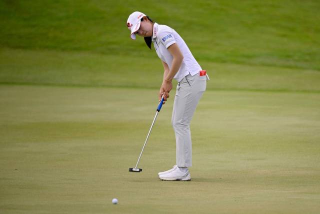 퍼팅을 하고 있는 황유민. 사진 제공=AFP연합뉴스