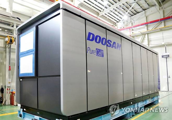 두산퓨얼셀 수소연료전지 [연합뉴스 자료사진. 두산그룹 제공. 재판매 및 DB 금지]