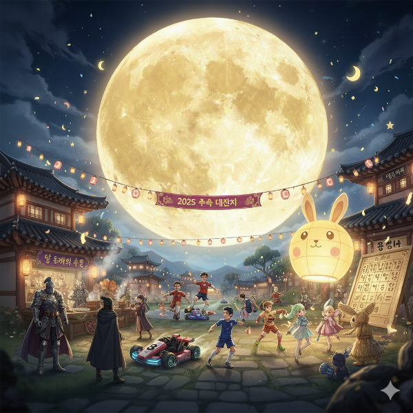긴 추석 연휴를 맞이해 이용자들에게 다양한 즐거움을 주는 게임 이벤트들이 진행된다(출처=AI 생성).