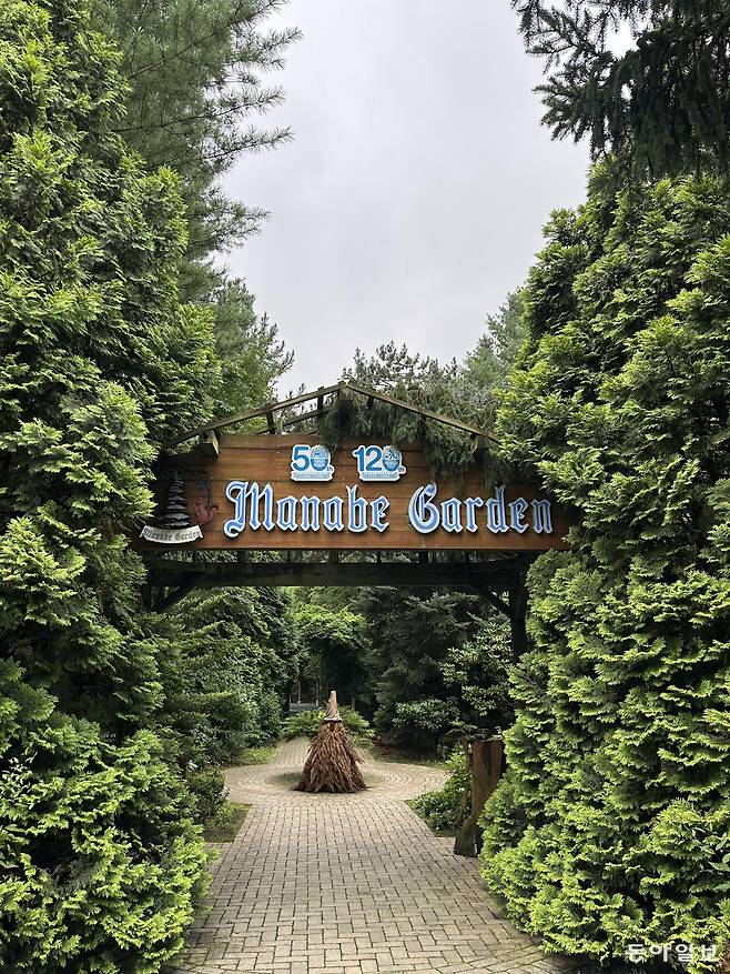 다양한 형태와 빛깔의 나뭇잎이 울림을 주는 마나베정원. 김선미 기자 kimsunmi@donga.com