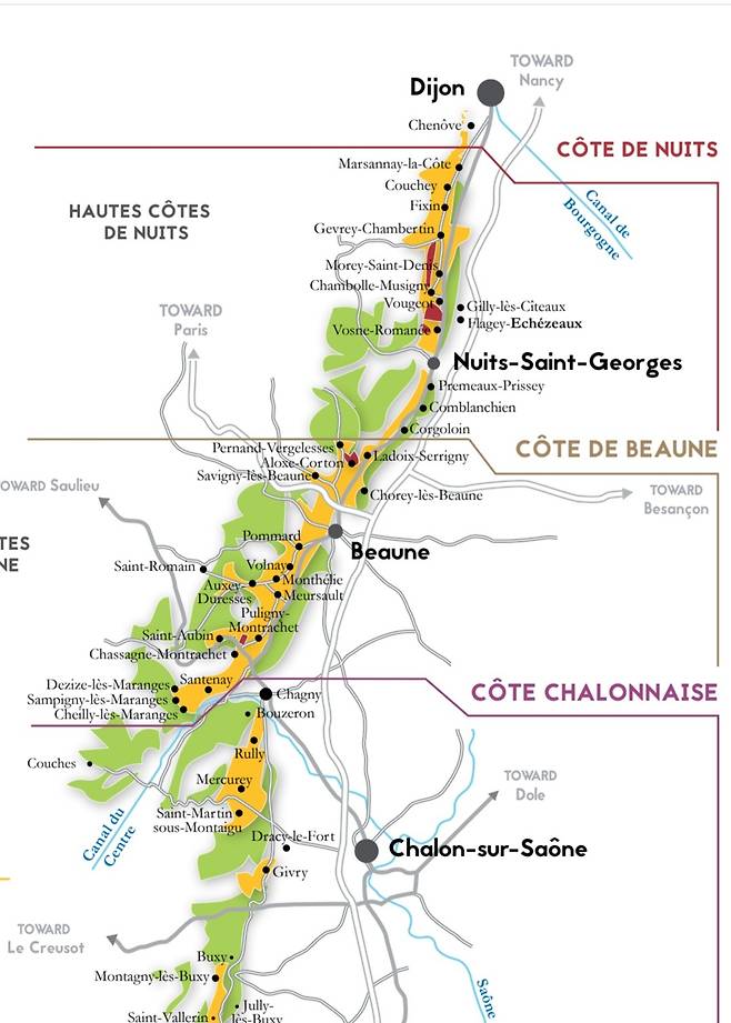 부르고뉴 와인 산지. BIVB