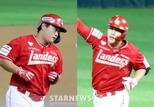 SSG 현원회(왼쪽)와 이율예. /사진=강영조 선임기자