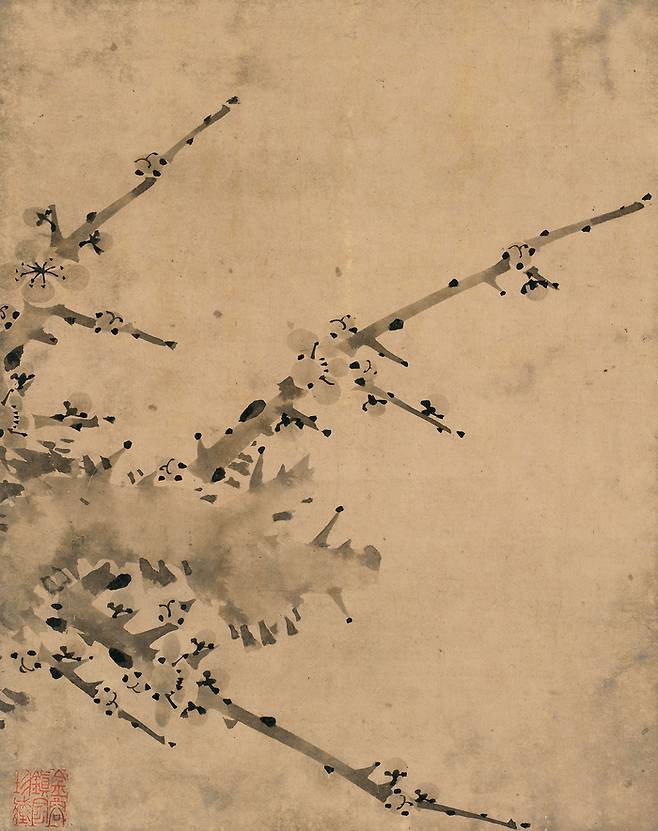 조속 묵매.<대구간송미술관 제공,  ⓒ간송미술문화재단>