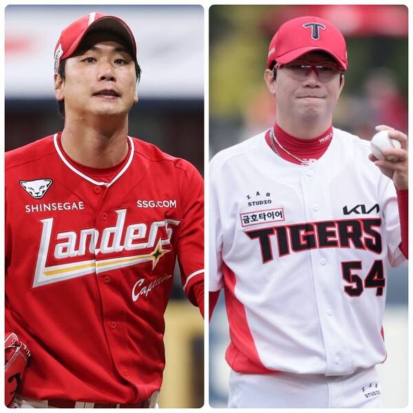 4일 선발 등판한 김광현(왼쪽)과 양현종. (사진=SSG, KIA)