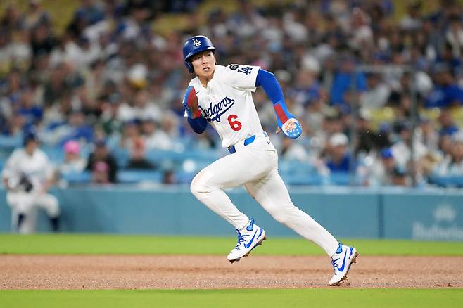 LA 다저스 김혜성이 9월9일 미국 캘리포니아주 LA 다저 스타디움에서 열린 2025 메이저리그(ML) 정규시즌 콜로라도와 경기에서 도루하고 있다. 사진 | LA=Imagn Images 연합뉴스