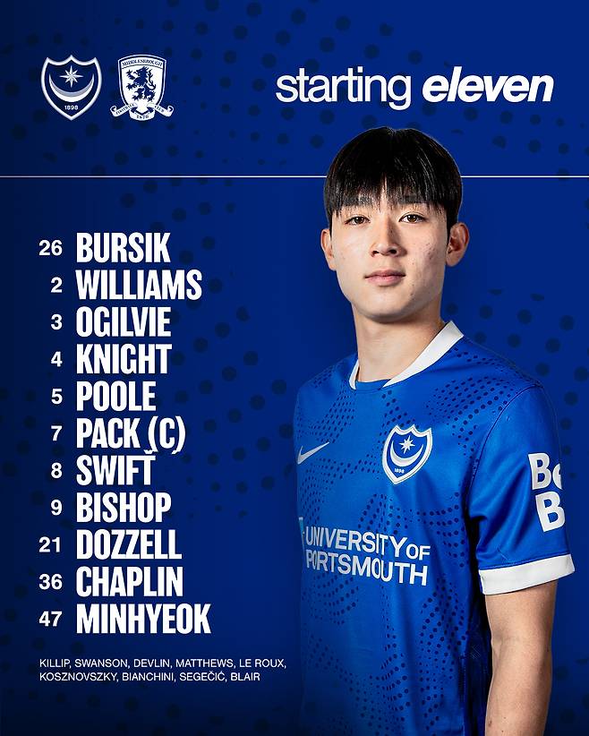 출처=포츠머스 SNS 캡쳐