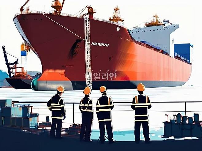 국제해사기구(IMO)는 이달 중 열리는 해양환경보호위원회(MEPC) 임시회의에서 탄소요금제 도입을 최종 확정할 전망이다.ⓒ데일리안 AI 삽화 이미지