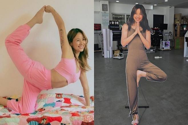 이효리. 사진|곽지아 스타일 디렉터 SNS, ‘아난다 요가원’ SNS