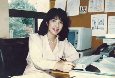 미국 하원의원 사무실에서 일하던 모습 [다카이치 사나에 홈페이지]