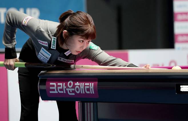 [서울=뉴시스] 김가영, 프로당구 2025~2026시즌 5차투어 크라운해태 PBA-LPBA 챔피언십 한가위 LPBA 4강 진출. (사진=PBA 제공) *재판매 및 DB 금지