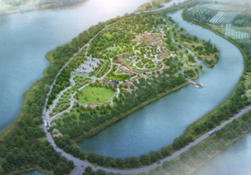 ◇춘천 의암호 상중도 일원에 조성되는 호수지방정원 조감도