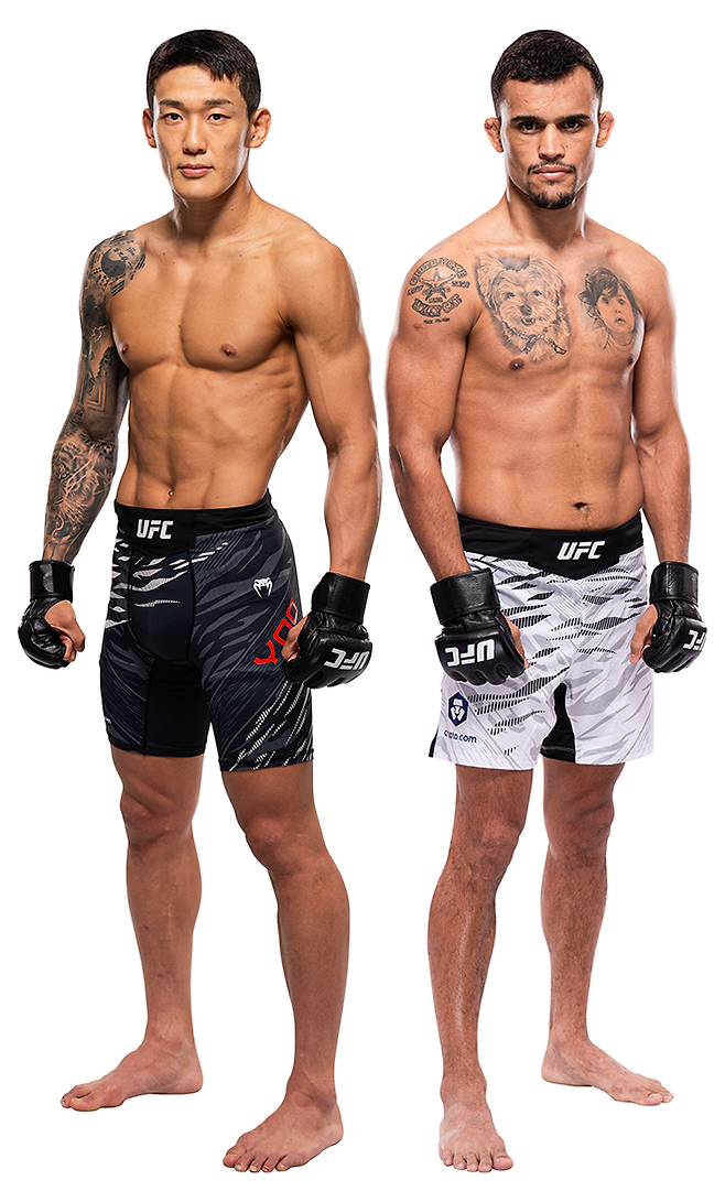 UFC 1승 ‘좀비 주니어’ 유주상, UFC 3승 1패 다니에우 구스타부 곤자가 산투스 UFC 320 프로필. 사진=TKO