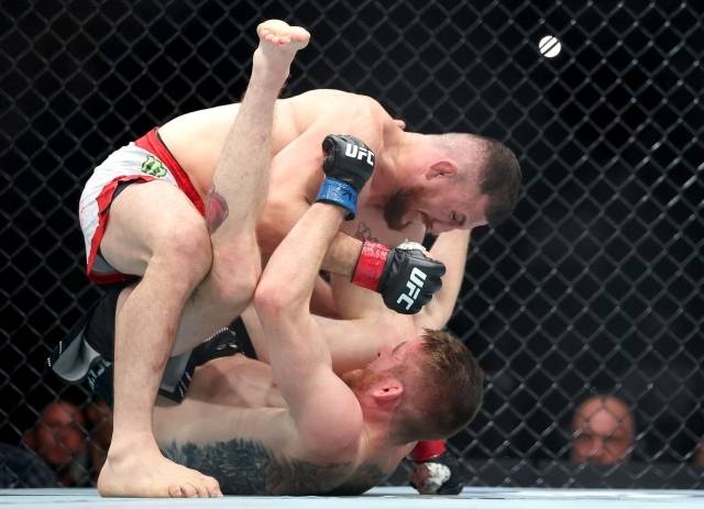 메랍은 5일(한국시간) 미국 네바다주 라스베이거스 T-모바일 아레나에서 열린 샌드헤이건과의 UFC 320 코메인 이벤트 밴텀급 타이틀전에서 5라운드 만장일치 판정승을 거뒀다. 사진=AFP=연합뉴스