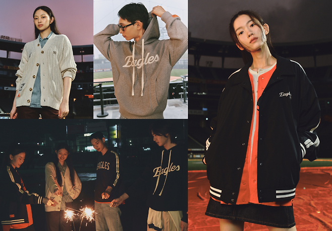 ▲ 한화 이글스와 세터의 협업 의류 화보.