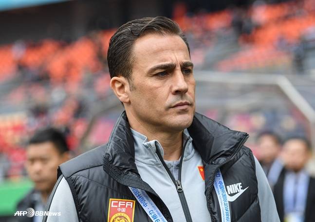 2019년 중국 대표팀 지휘봉을 잡았었던 칸나바로. /AFPBBNews=뉴스1