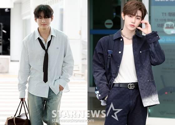 방탄소년단 뷔와 제로베이스원 장하오 /사진=임성균 기자