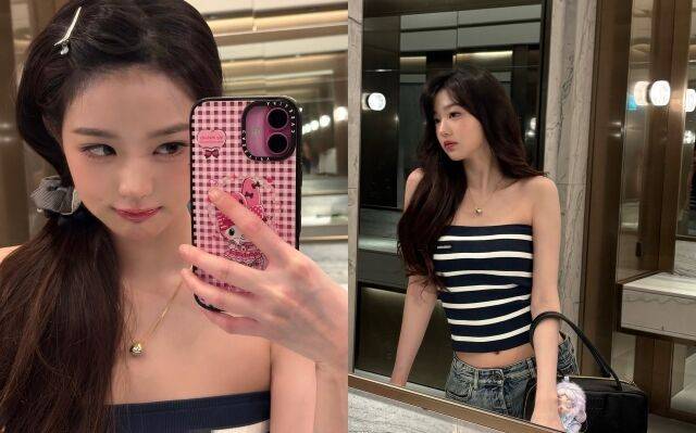 그룹 아이브 멤버 장원영이 파리로 향하는 비행기에서 근황을 전했다. / 장원영 인스타그램