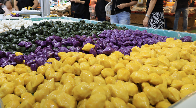 서울 동대문구 경동시장에서 판매 중인 송편. 2025.9.29 연합뉴스