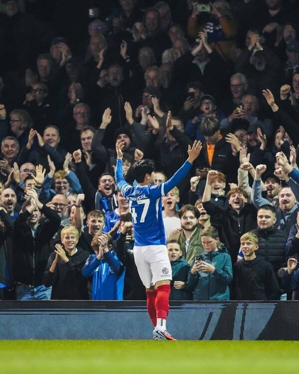 포츠머스 양민혁. /사진=포츠머스