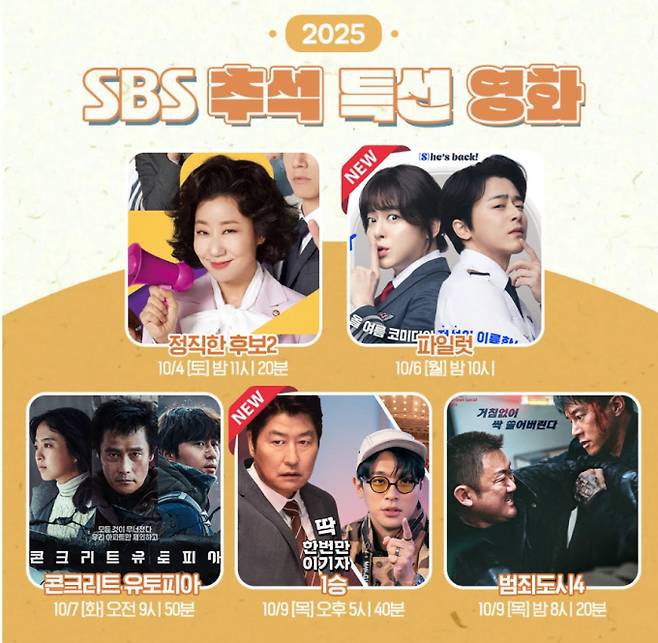 티비 추석 특선영화 편성표 '파묘' vs '범죄도시4' sbs