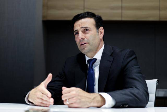 대표적 달러 스테이블코인 USDC 발행사인 서클의 히스 타버트 사장이 8월 서울 포포인츠 바이 쉐라톤 강남을 방문했다. 연합뉴스