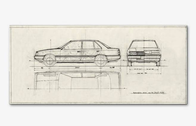 포니의 디자인 스케치. 현대차 제공
