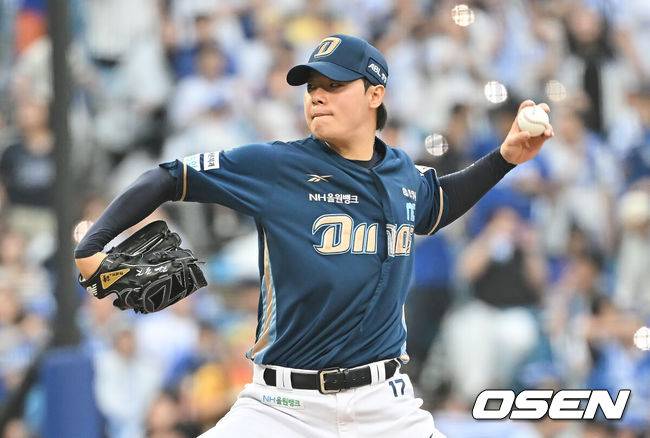 [OSEN=대구, 이석우 기자] 6일 대구 삼성라이온즈파크에서 2025 신한 SOL뱅크 KBO 와일드카드 결정전 삼성 라이온즈와 NC 다이노스의 경기가 열렸다. 홈팀 삼성은 후라도가 방문팀 NC는 구창모가 선발 투수로 출전했다.NC 다이노스 김영규가 역투하고 있다. 2025.10.06 / foto0307@osen.co.kr