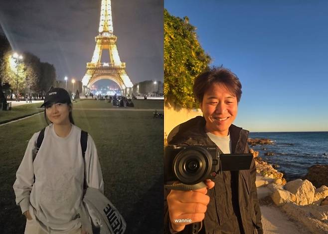 가수 장윤정과 아나운서 출신 도경완이 프랑스에서 추석 인사를 전했다. 장윤정, 도경완 인스타그램