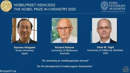 2025년 노벨화학상 수상자. 노벨위원회 제공.