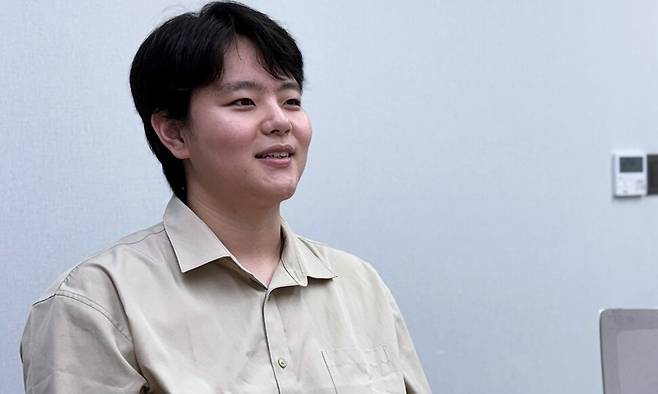 문영원 한국비혼여성연합 대표가 지난 25일 한겨레와 제1회 비혼페어와 관련한 인터뷰를 하고 있다. 김효실 기자 trans@hani.co.kr