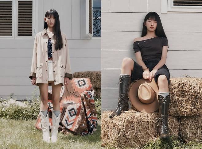 믹스매치 스타일을 제안한 SPA 브랜드 미쏘 화보. 사진=이랜드월드 제공