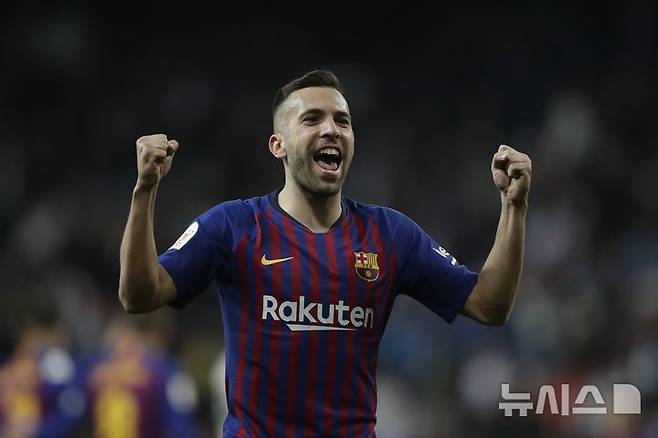 [마드리드=AP/뉴시스]바르셀로나 시절 조르디 알바. 2019.02.27.