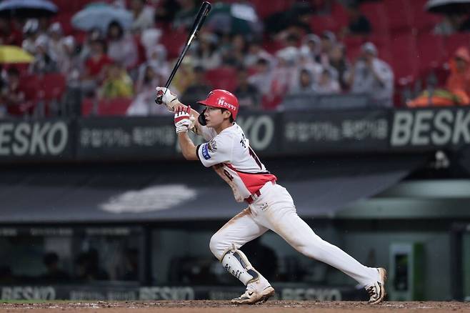 ▲ 정현창은 아직 타격에서는 완성된 선수가 아니지만 시즌 막판 괜찮은 콘택트 능력을 선보이며 눈도장을 받았다 ⓒKIA타이거즈