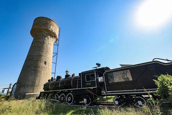 연천역 급수탑과 증기기관차 [사진/임헌정 기자]