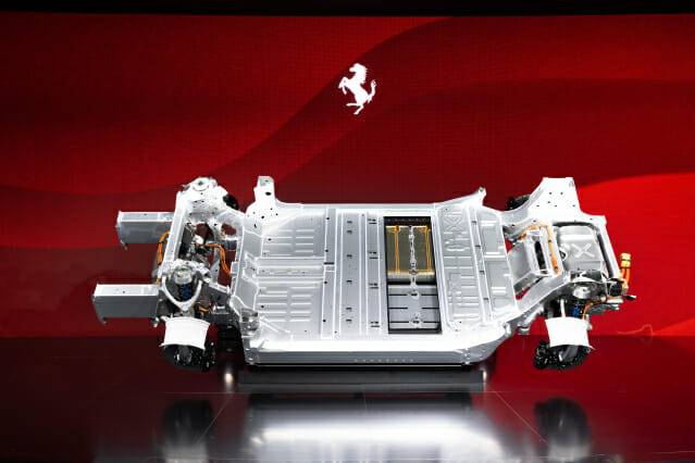 페라리 첫 전기 슈퍼카의 섀시 모습 (사진=페라리)