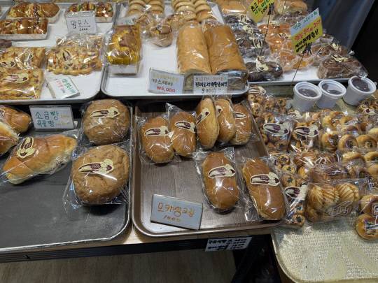 대전 중구의 한 '천원 빵집'에서 판매되는 빵들. 이다온 기자