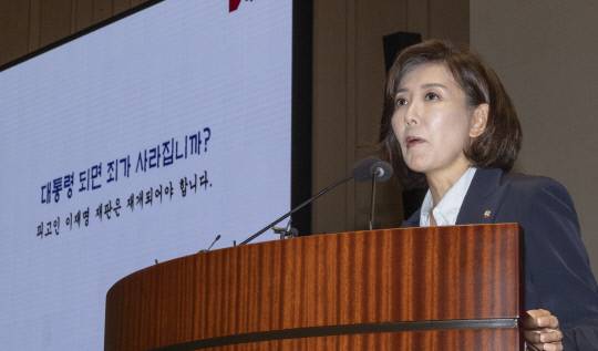나경원 국민의힘 의원. 연합뉴스