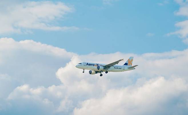 청주국제공항 거점항공사인 에어로케이의 항공기 ⓒ에어로케이