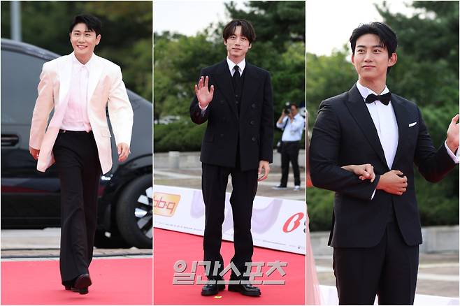 (왼쪽부터) 가수 영탁, 사카구치 켄타로, 옥택연