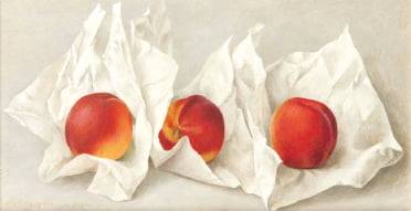 엘리엇 호지킨 ‘흰 종이에 싸인 세 개의 천도복숭아’