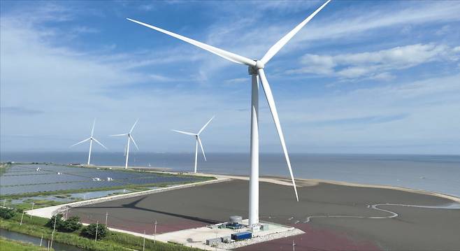 국제 인증기간 UL로부터 국내 최초로 형식인증을 취득한 두산에너빌리티 10MW 해상풍력발전기.  ㈜두산 제공