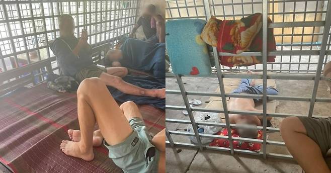 캄보디아 시엠립 이민국 구금시설의 내부 모습. 캄보디아에서 체포된 한국인들이 수용되는 곳 중 하나다. 취업 사기 및 납치 피해자인 정모씨(28)는 지난 1월부터 2월까지 약 한 달 간 이곳에 갇혀 있었다./사진=독자 제공