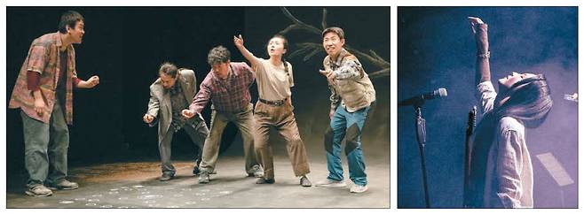 극단 코너스톤의 '요새는 아무도 하려 하지 않는 그, 윷놀이'(왼쪽)와 국악인 송소희의 일렉트로닉 콘서트 '풍류'.  예술경영지원센터