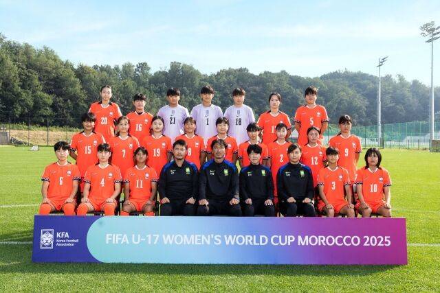 2025 FIFA U-17 여자 월드컵 최종 발탁 대표팀 단체 사진./대한축구협회