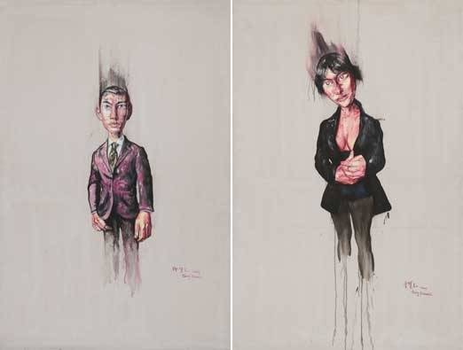 쩡판즈의 ‘초상’ 연작 2점