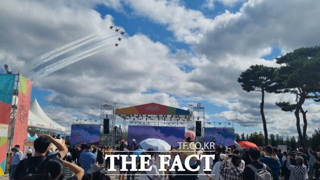 블랙이글스의 에어쇼 장면 /세종시