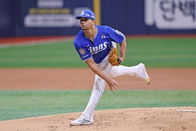 변동없이 준플레이오프 2차전 선발투수로 나서는 가라비토. 사진=삼성 제공